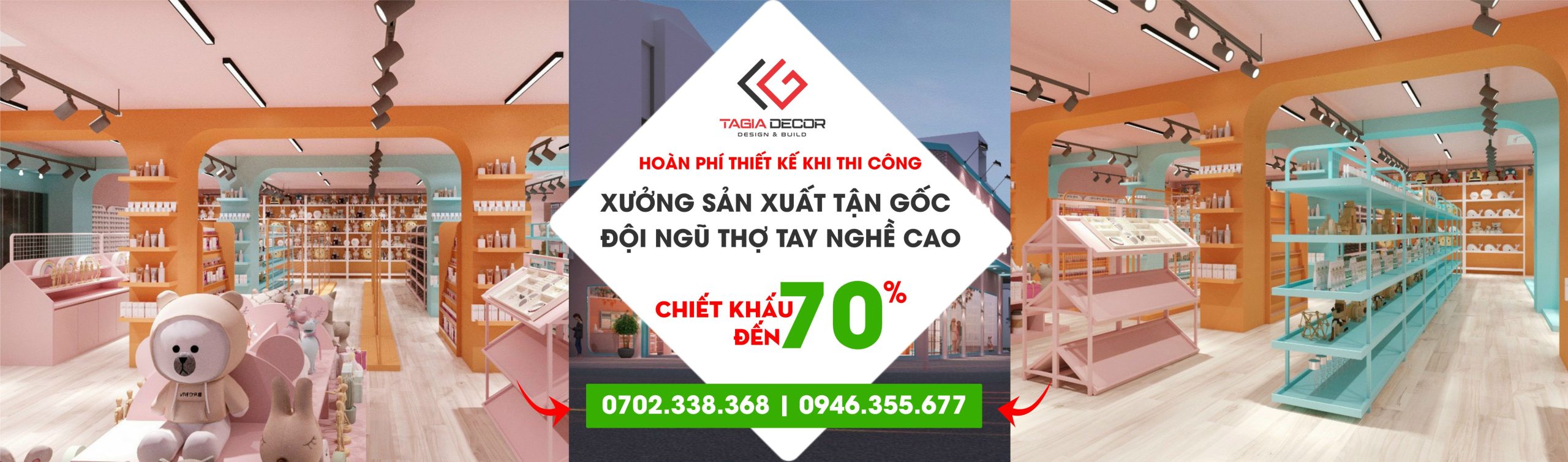 Thiết kế thi công trọn gói cửa hàng phụ kiện quà tặng tại đà nẵng