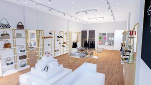 Thiết kế thi công trọn gói shop thời trang Vì Nàng Đẹp tại đà nẵng