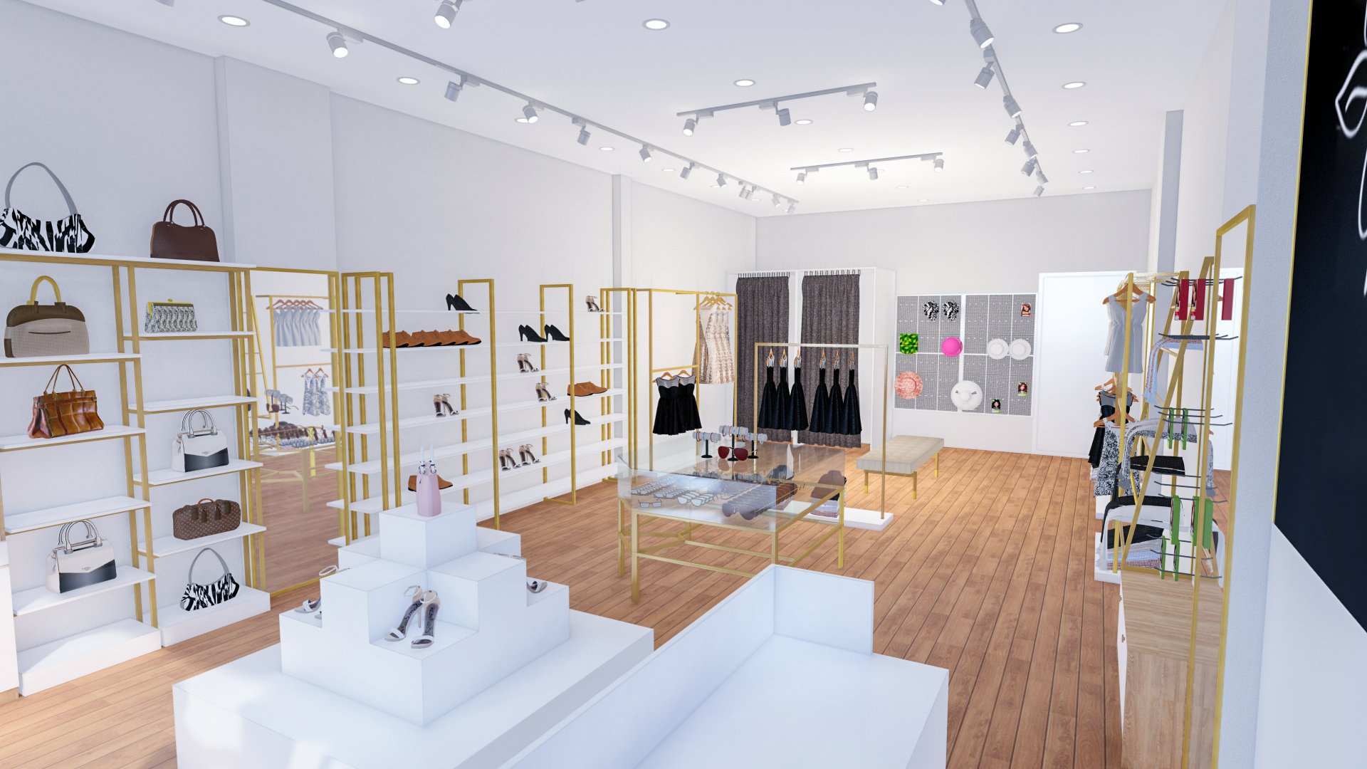 Thiết kế thi công trọn gói shop thời trang Vì Nàng Đẹp tại đà nẵng