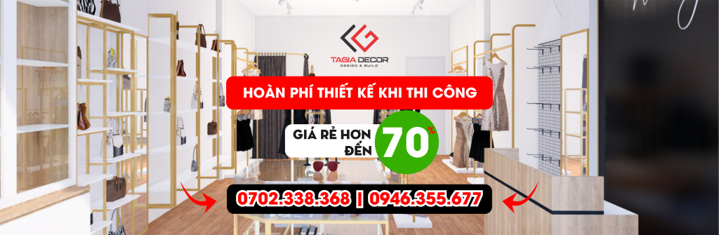 Banner thiết kế thi công shop thời trang đà nẵng tagia decor