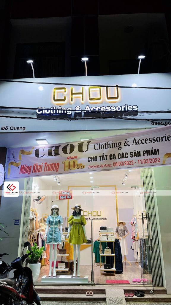 Thiết kế thi công shop thời trang nữ Chou
