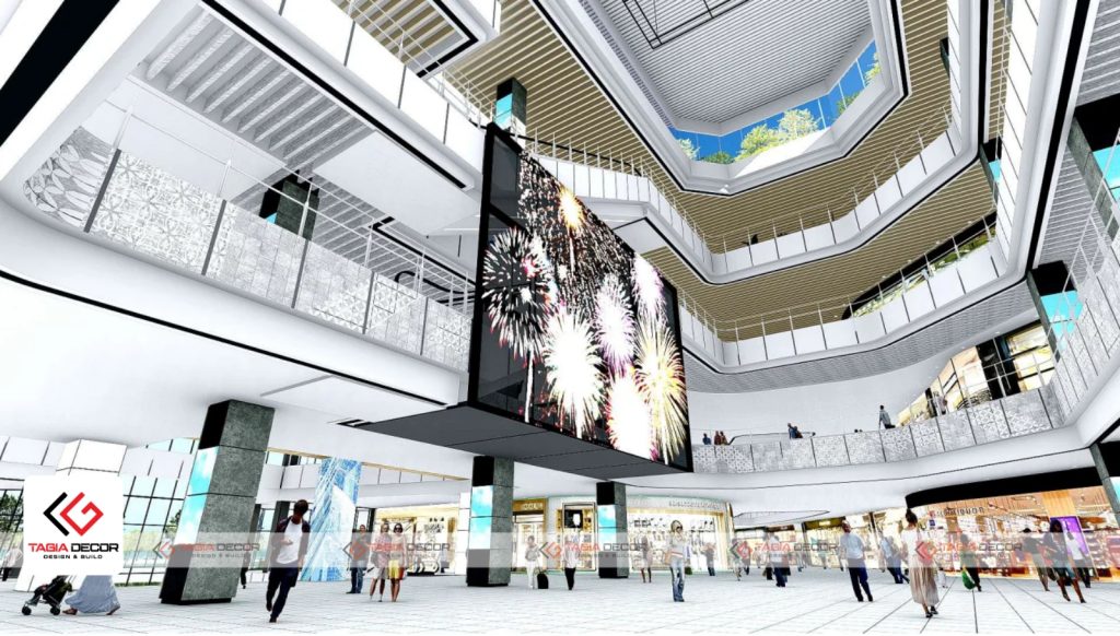 Hình ảnh phối cảnh bên trong trung tâm thương mại AEON Mall Huế