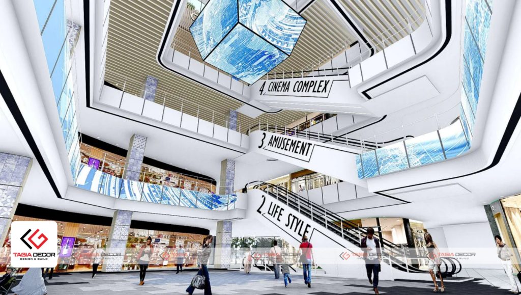 Hình ảnh phối cảnh bên trong trung tâm thương mại AEON Mall Huế