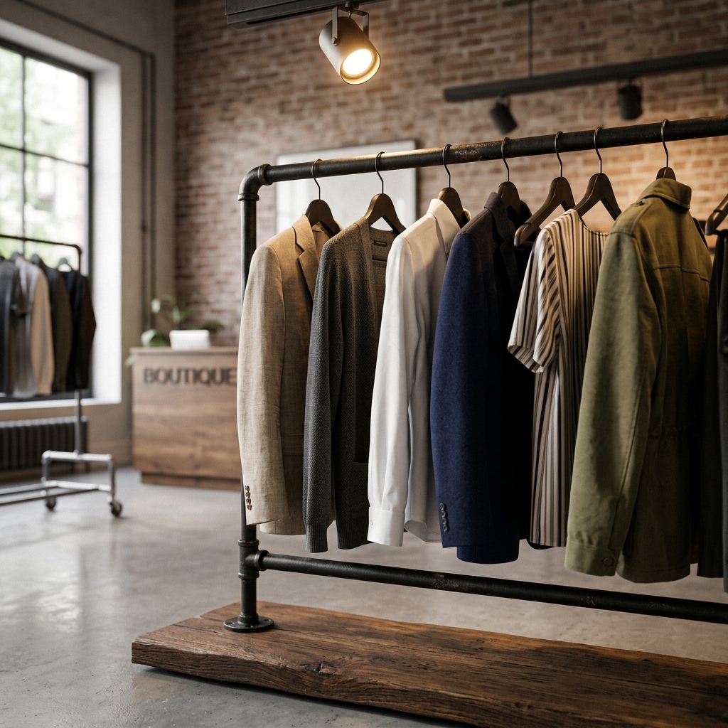 Setup kệ treo quần áo cho shop