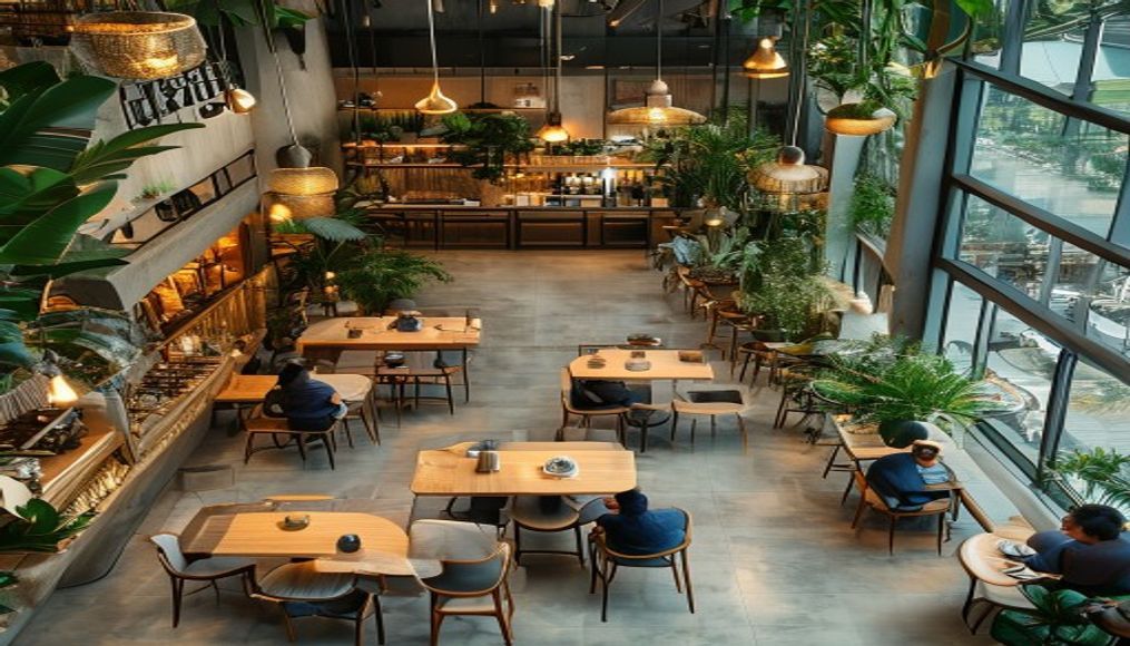 setup quán cafe đẹp Đà Nẵng với không gian mở