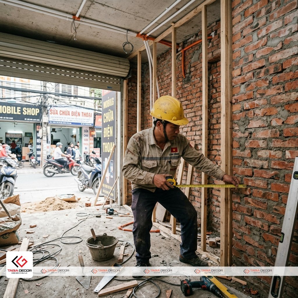 1. tại sao cần đầu tư thi công hoàn thiện shop điện thoại nhỏ? - Tagia Decor