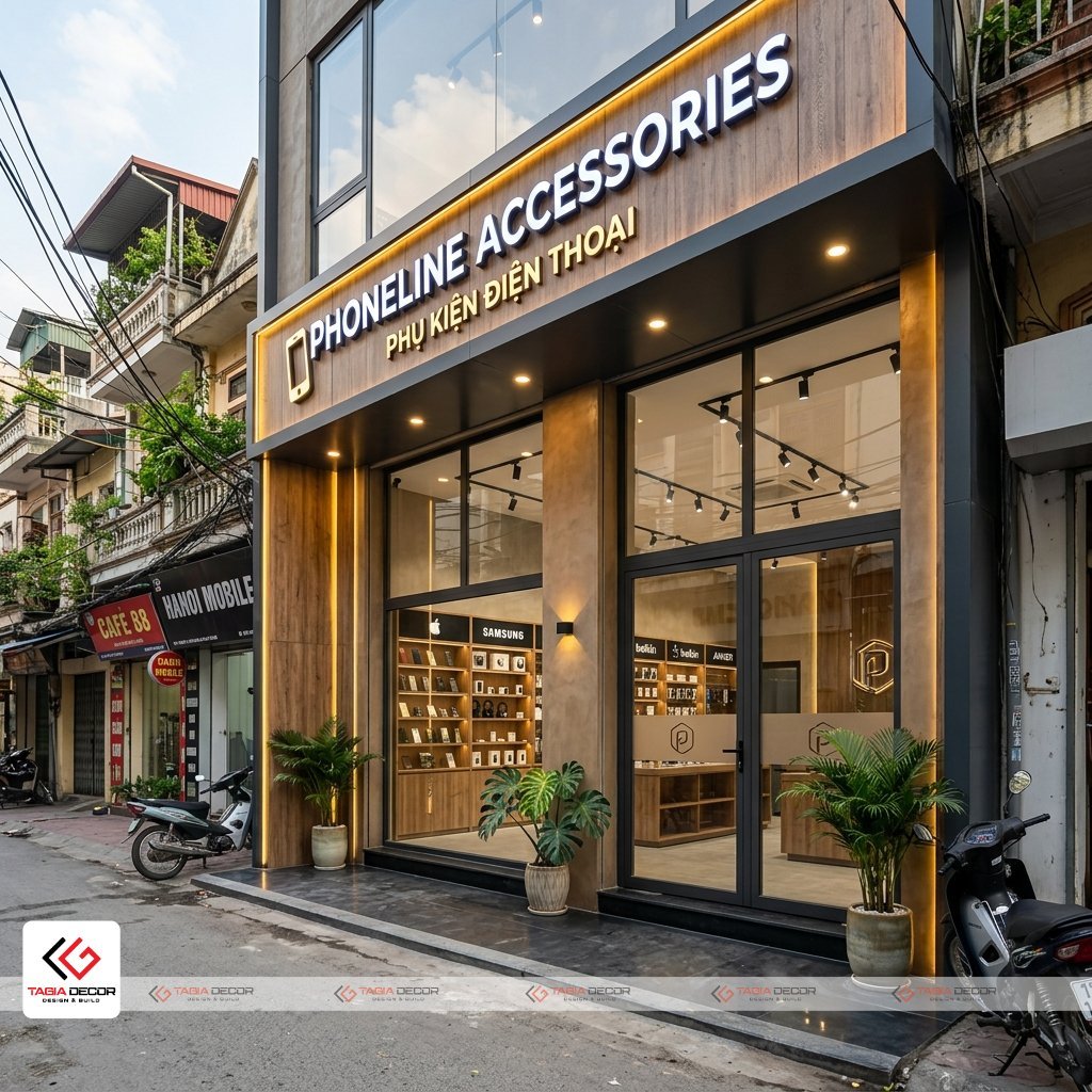 2. các xu hướng thiết kế shop bán phụ kiện điện thoại nổi bật hiện nay - Tagia Decor