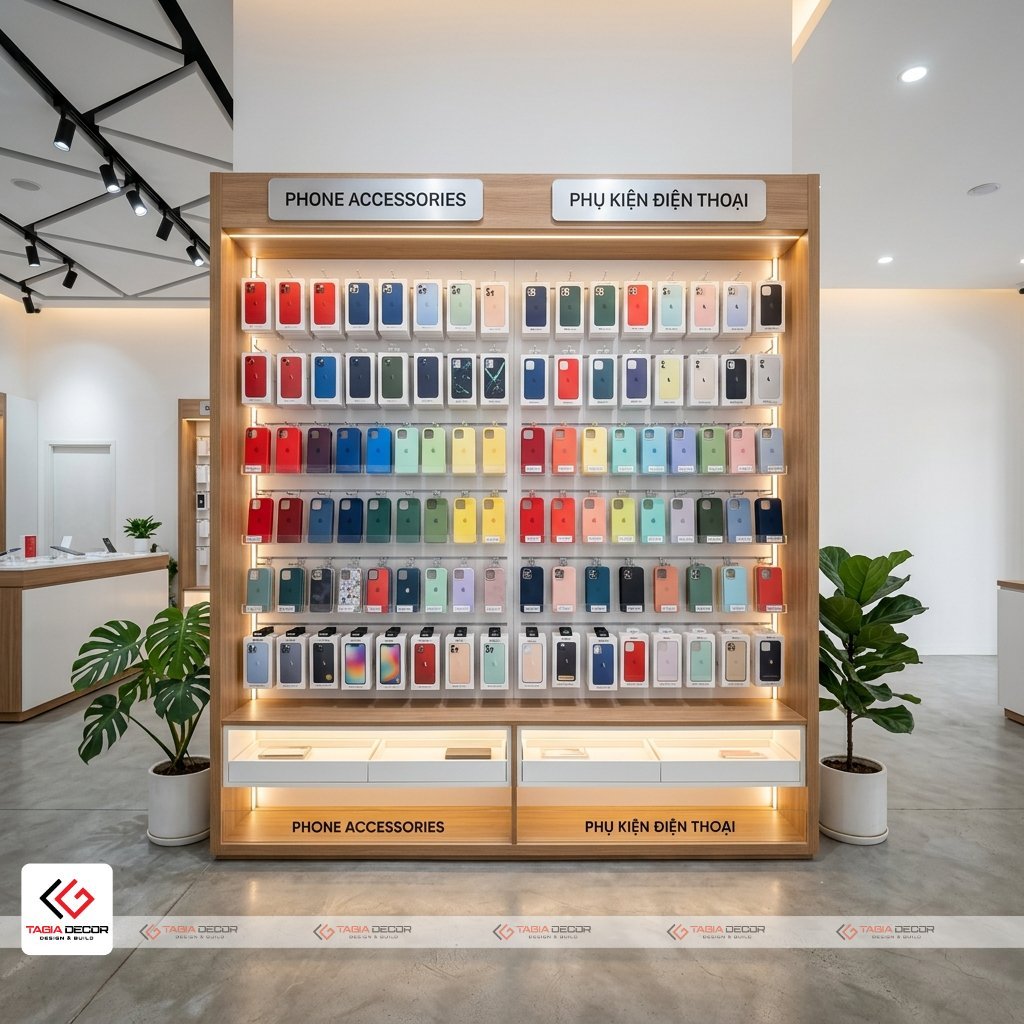 3. quy trình thiết kế thi công shop bán phụ kiện điện thoại chuyên nghiệp - Tagia Decor