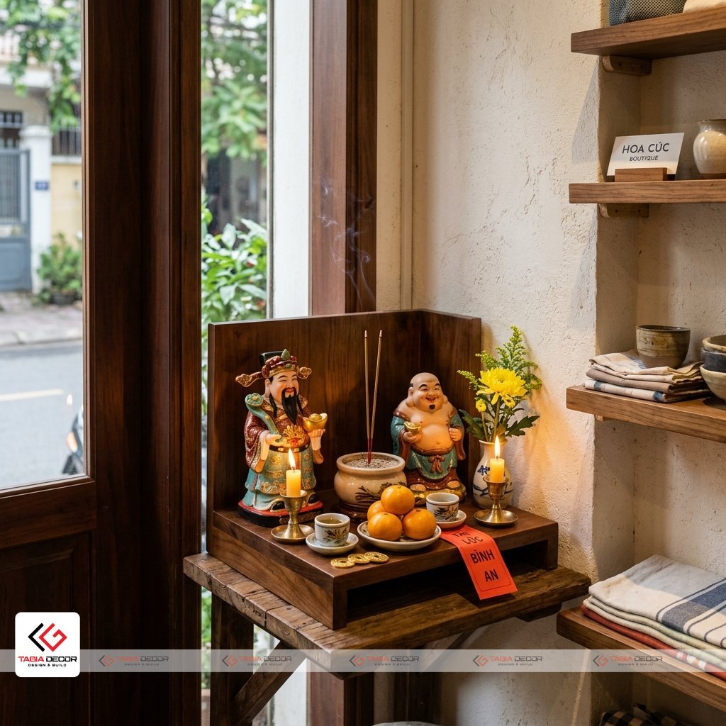 cách đặt bàn thờ thần tài trong cửa hàng - Mau 2 - Tagia Decor