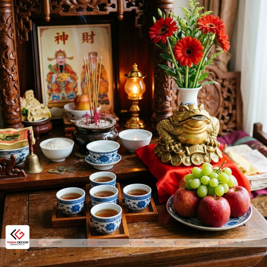 cách đặt bàn thờ thần tài trong cửa hàng - Mau 4 - Tagia Decor