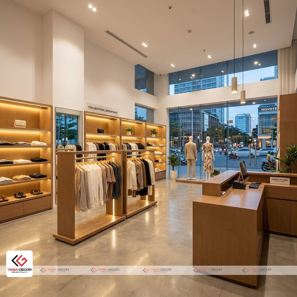 nội thất shop làm từ gỗ công nghiệp MDF - Mau 1 - Tagia Decor